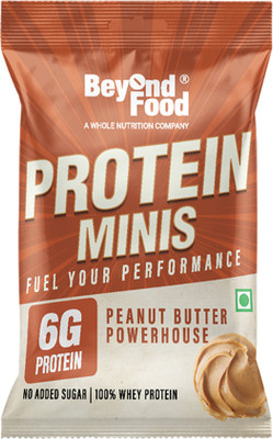 Beyond Food Protein Minis Peanut Butter No Added Sugar | 22g Pack Whey Protein(22 g, Peanut Butter)