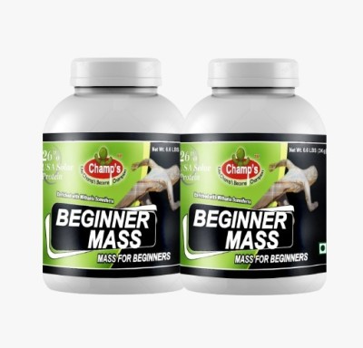 CHAMPS NUTRITION Beginner Mass (3kg) COMBO PACK Weight Gainers/Mass Gainers(6 kg, AMERICAN ICECREAME)