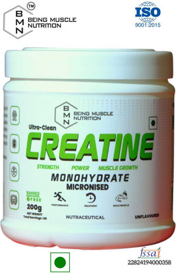 BEING MUSCLE NUTRITION The Ultimate Muscle-Building and Performance-Enhancing Supplement for Strength Weight Gainers/Mass Gainers(200 g, Creatine Monohydrate)