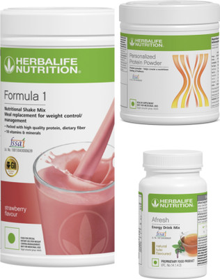 Herbalife Nutrition F1 SHAKE Strawberry , PP Powder 200 G , Afresh - Tulsi Protein Shake(400 g, STRAWBERRY OR TULSI)