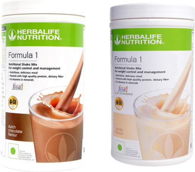 HERBALIFE Formula 1 Shake Mix- Chocolate Flavor & Vanilla Flavor For Weight Loss Plant-Based Protein(1000 g, Chocolate, Vanilla)