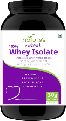 Natures Velvet Lifecare Whey Isolate Protein Powder BiPro (1000gms) Unflavoured All Natural - Pack of 1 Whey Protein(1 kg, unflavour)