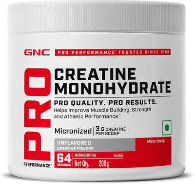 GNC Pro Performance Creatine Monohydrate (200gms) Creatine(200 g, Unflavoured)
