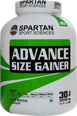 Spartan Sport Sciences Advance Size Gainer Weight Gainers/Mass Gainers(3 kg, Cafe Mocha)