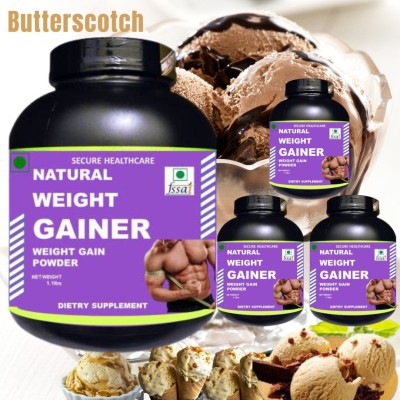 Health Ayurveda Natural Weight Gainer, Mass Gainer, Body Growth, Flavor Butterscotch, Pack of 4 Whey Protein(500 g, Butterscotch)