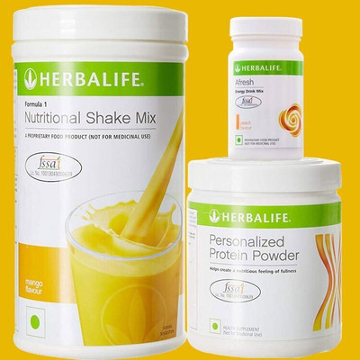 HERBALIFE Formula 1 Mango Combo (Personalised protein & Afresh Peach) Protein Blends(750 g, Mango)