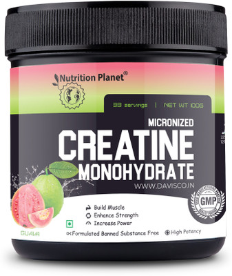 Nutrition Planet Micronized Creatine Monohydrate (33 Servings/0.22LB) Creatine(100 g, Guava)