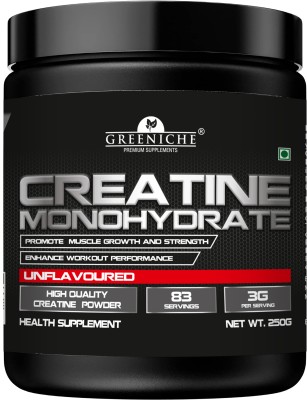 Greeniche High Quality Creatine Monohydrate: Enhance Strength & Performance | Creatine(250 g, Unflavored)