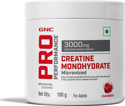 GNC Pro Performance Creatine Monohydrate (Cranberry, 100gms) Creatine(100 g, Cranberry)