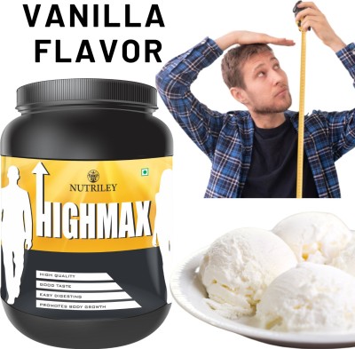 NUTRILEY Highmax Height Increase Powder Height Increase Ke Liye Supplement Banana Flavor Weight Gainers/Mass Gainers(500 g, Vanilla)