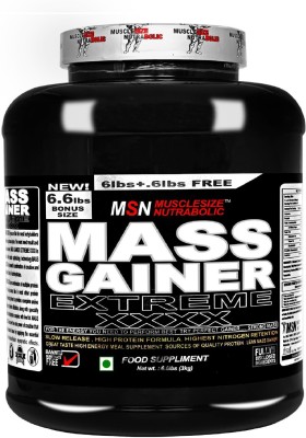 BN BAGRI NUTRITION Mass Gainer Extreme Muscle mass Gainer (6.6lbs) Weight Gainers/Mass Gainers(3 kg, VANILLA)
