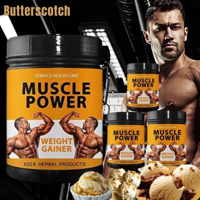 Secure Healthcare Muscle Power, Muscle Growth Supplements, Flavor Butterscotch, Pack of 4 Whey Protein(500 g, Butterscotch)