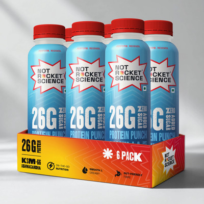 NOT ROCKET SCIENCE Protein Punch Vanilla Bean Protein Shake(1680 ml, Vanilla)