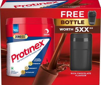 Protinex Rich Chocolate- Nutrition Drink Powder with Protein for Strength, Energy Whey Protein(400 g, Chocolate)