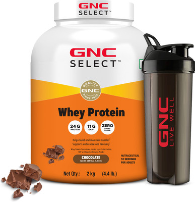 GNC Select |24g Protein | Formulated in USA Whey Protein(2 kg, Chocolate)