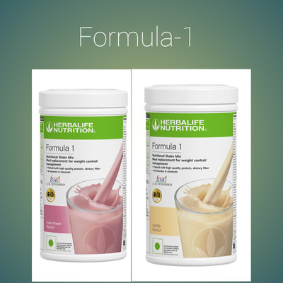 HERBALIFE Formula 1 Shake 2 Pieces Protein Shake All Flavor Weight Loss Protein Shake(1000 g, Rose Kheer Vanilla)