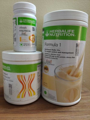 Herbalife Nutrition Formula 1 Nutritional Shake Vanilla with Ginger Afresh Protein Blends(500 g, 200 g, Vanila, Ginger Afresh)