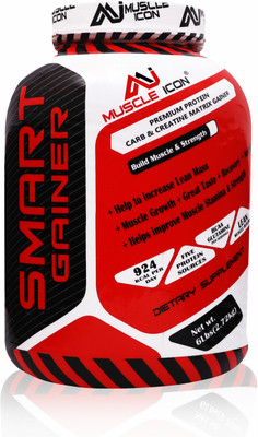 MUSCLE ICON SMART GAINER CARB & CREATINE MATRIX MUSCLE GAINER LEAN MASS (6lbs) Weight Gainers/Mass Gainers(2.72 kg, KULFI)