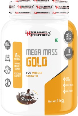 Animal Booster Nutrition Mega Mass Gold Weight Gainers/Mass Gainers(1 kg, Chocolate)