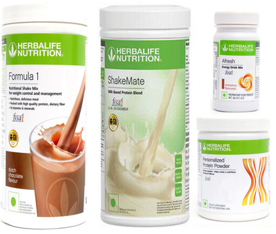 HERBALIFE Formula 1 Shake Chocolate+ Protein Powder 200 G + Afresh - Cinnamon + Shake Mate Protein Shake(1250 g, Chocolate, Cinnamon)