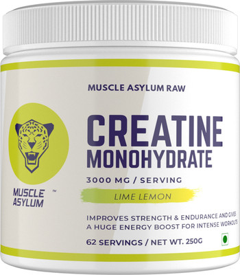 Muscle Asylum Creatine Monohydrate Powder - 50 Servings Creatine(250 g, Lime Lemon)