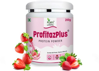 PCHPL Wellness Profitaz Plus Protein Powder (200 gm) | Sugar-Free | Strawberry Flavour Protein Blends(200 g, Strawberry)