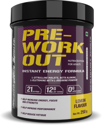 HealthyHey Sports Pre-Workout,Energy,Strength Drink,L-Citrulline,Beta Alanine,Caffeine& Glutamine Pre Workout(250 g, Lemon)