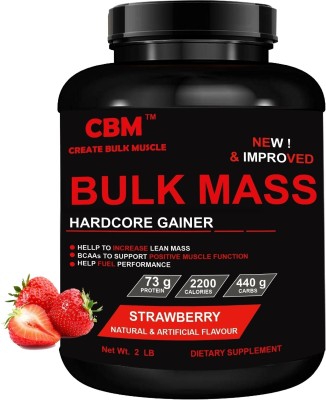 CBM Bulk Mass 2lb Strawberry 900GM Weight Gainers/Mass Gainers(120 g, Strawberry)