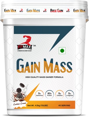 Nutri India Fitmax Nutrition Gain Max Weight Gainers/Mass Gainers(4.5 kg, Cookies & Cream, Quantity)