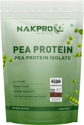 Nakpro Pea Protein Isolate | 26.3g Protein, 4.94g BCAA | Added Minerals, Vegan Friendly Plant-Based Protein(1 kg, Chocolate)
