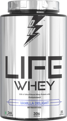 Dn With Divine Nutrition LIFE WHEY-VANILLA DELIGHT 1KGS Whey Protein(1 kg, VANILLA DELIGHT)