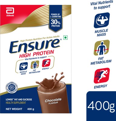 ENSURE High Protein Health Drink Chocolate Protein Blends(400 g, Chocolate)