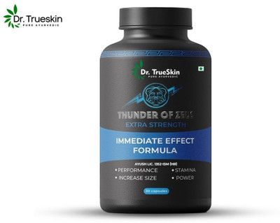 Dr.trueskin Thunder Of Zeus Capsules with stamina strength care Pre Workout(30 Capsules, Unflavored)