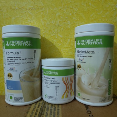 Herbalife Nutrition WEIGHT LOSS COMBO F1 KULFI SHAKE SHAKEMATE PROTEIN POWDER 200GM Protein Shake(4 pounds, kulfi shake, shakemate, ppp200gm, p200gm)