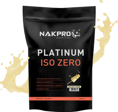 Nakpro Platinum ISO Zero | Whey Protein Isolate Enhances Muscle Growth & Recovery, Whey Protein(1 kg, Malai Kulfi)