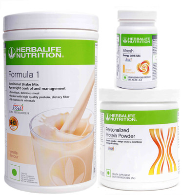 HERBALIFE Formula 1 Nutritional Shake Vanilla 500 gm With Protein 200 And Afresh Ginger Plant-Based Protein(500 g, 200 g, 50 g, Vanilla, Unflavord, Ginger)