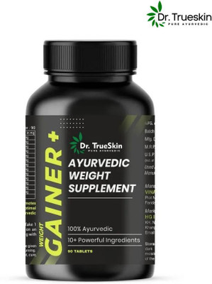 Dr.trueskin Weight Gainer+ Daily Muscle Gain Formula Weight Gainers/Mass Gainers(90 Capsules, Unflavored)