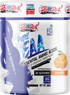 RONNIROCK Pure EAA 300gm Orange Flavor 30 Serving Supports Muscle Growth & Recovery EAA (Essential Amino Acids)(300 g, Orange)