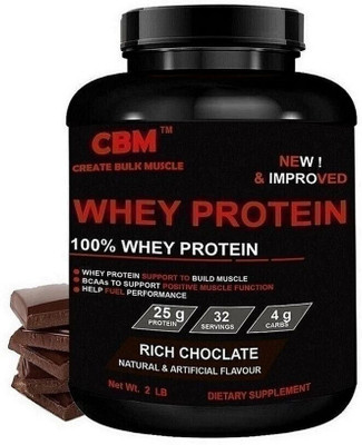 CREATE BULK MUSCLE Whey Protein 2lb chocolate Whey Protein(950 g, Chocolate)