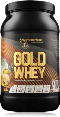 Nutrition Planet Gold Whey With Added DigeZyme (Vanilla Ice Cream - 2lb, 30 Servings) Whey Protein(907 g, Vanilla Ice Cream)