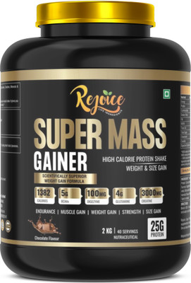 Rejoice Life Ingredients Rejoice L I Super Mass Gainer Powder 2KG Weight Gainers/Mass Gainers(50 g, Chocolate)