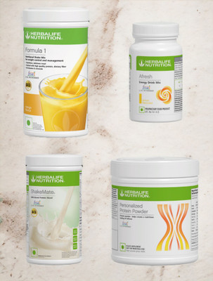 Herbalife Nutrition F1 SHAKE MIX-MANGO,LEMON,SHAKEMATE AND PP-200GM (PACK OF 4) Protein Shake(1250 g, MANGO, LEMON)