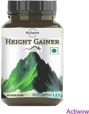 ACTIWOW Height Gainer 30 Capsules for Complete Bone and Height Support A03 Plant-Based Protein(30 Capsules, No Flavor)