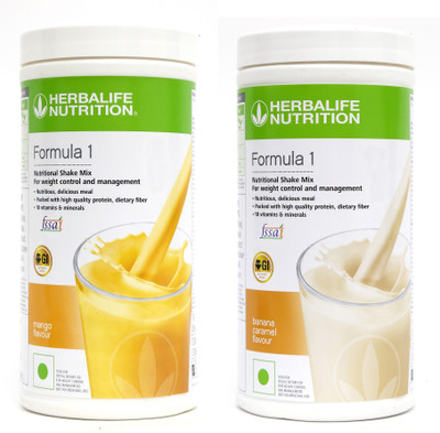 Herbalife Nutrition FORMULA 1 MANGO & BANANA 2 PIECES Protein Shake(200 g, MANGO, BANANA)