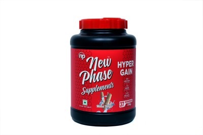 NEW PHASE Hyper Gain Weight Gainer 23g Protein,71g Carbs,5.1g BCAA 37 Servings Weight Gainers/Mass Gainers(3 kg, Malai Kulfi)