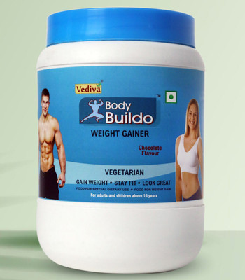 bodybuildo Weight gain whey protein powder for men and women by Vediva 400gm Weight Gainers/Mass Gainers(400 g, Chocolate)