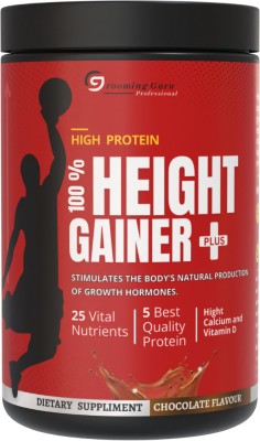 The Gromming guru Height Gainer Plus - Height Increase Supplement & Grow your height After 18 | Weight Gainers/Mass Gainers(500 g, Chocolate)