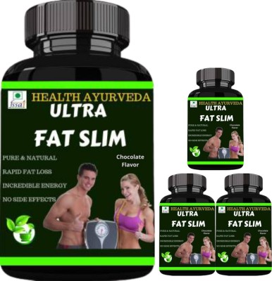 Zemaica Healthcare Ultra Fat Slim, Body Weight Loss, Body Fat Burn, Flavor Chocolate, Pack of 4 Whey Protein(400 g, Chocolate)