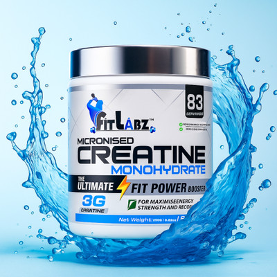 FITLABZ Micronised Monohydrate Creatine(250 g, Unflavored)