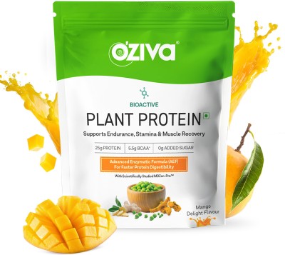 OZiva Bioactive Plant Protein (25g Vegan Protein) for Endurance & Muscle Recovery Plant-Based Protein(1 kg, Mango Delight)